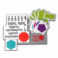 Набор для изучения простых дробей. Составление целого из частей (раздаточный) - «globural.ru» - Пенза