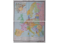 Учебная карта "Европа 1924-1939 гг" 1050*1420 мм (матовое, 2-стороннее лам.) - «globural.ru» - Пенза