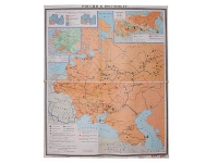 Учебная карта "Россия 1907-1914 гг." 1420*1100 мм (матовое, 2-стороннее лам.) - «globural.ru» - Пенза