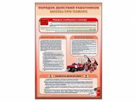 Стенд "Порядок действий работников школы при пожаре" - «globural.ru» - Пенза