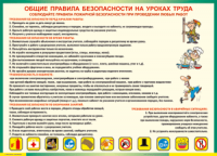 Таблица Общие правила безопасности на уроках труда 1000*1400 винил	  - «globural.ru» - Пенза