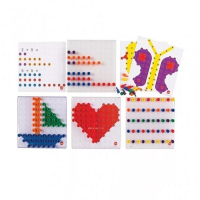 Мозаика Peg Board. Набор с прозрачными досками и картинками - «globural.ru» - Пенза
