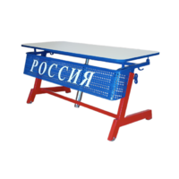 Стол ученический двухместный "Патриот-2п" на газовом лифте (р.гр. № 3-7 и наклоном столешницы ) - «globural.ru» - Пенза