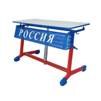 Стол ученический двухместный "Патриот-2о" на газовом лифте (р.гр. № 3-7 и наклоном столешницы) - «globural.ru» - Пенза
