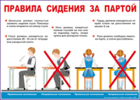 Таблица Правила сидения  за партой 1000*1400 винил - «globural.ru» - Пенза