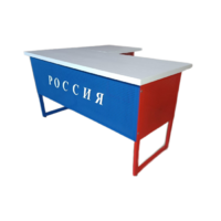 Стол преподавателя "Патриот" угловой с выкатной тумбой - «globural.ru» - Пенза
