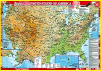Настенная карта Соединенных Штатов Америки на английском языке (учебная) - «globural.ru» - Пенза