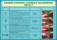 Стенд "Вязание крючком. Условные обозначения. Часть 2" - «globural.ru» - Пенза