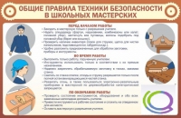 Стенд "Общие правила ТБ в школьных мастерских" - «globural.ru» - Пенза