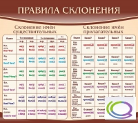 Стенд "Правила склонения" - «globural.ru» - Пенза