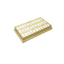 Английский алфавит на пластиковых табличках. Синий. Печатные буквы. 20/20 штук - «globural.ru» - Пенза