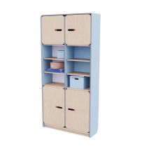 Рабочий стеллаж для воспитателя из коллекции «НЕГА» (цвет голубой) - «globural.ru» - Пенза