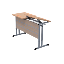 Стол ученический двухместный с наклоняемыми столешницами - «globural.ru» - Пенза