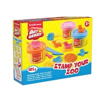 Пластилин на растительной основе Artberry/Stamp Your Zoo 3 бан./35 г со штампами - «globural.ru» - Пенза