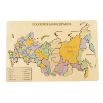Пазл из дерева Административная карта России "Родина Моя" 522х308х10мм - «globural.ru» - Пенза