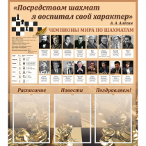 "Шахматы" тематический стенд - «globural.ru» - Пенза
