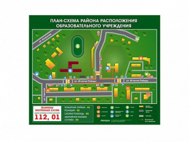 Панно магнитно-маркерное "План-схема района расположения образовательной организации" - «globural.ru» - Пенза