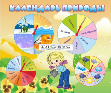 Стенд "Календарь природы" (вариант 1) - «globural.ru» - Пенза